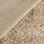 Beige Ellyn Faux Fur Throw