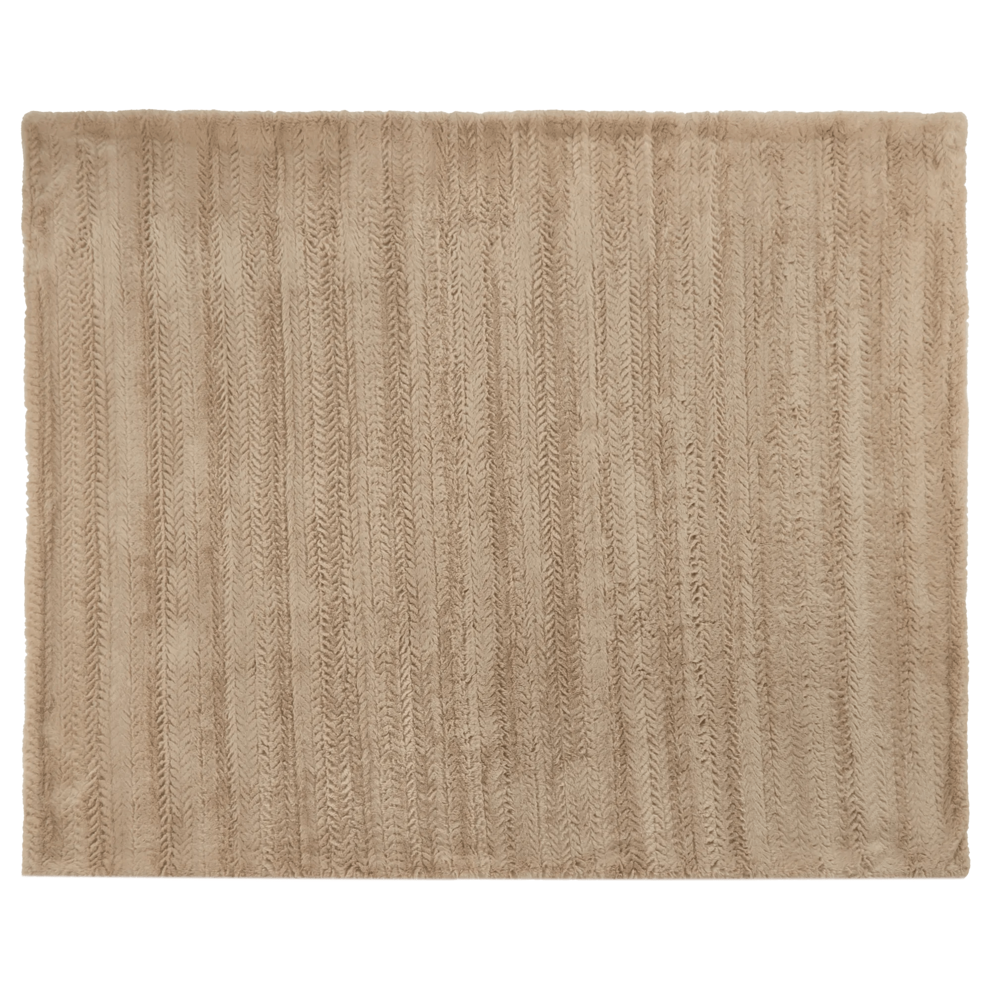 Beige Ellyn Faux Fur Throw