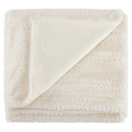 Off White Ellyn Faux Fur Throw