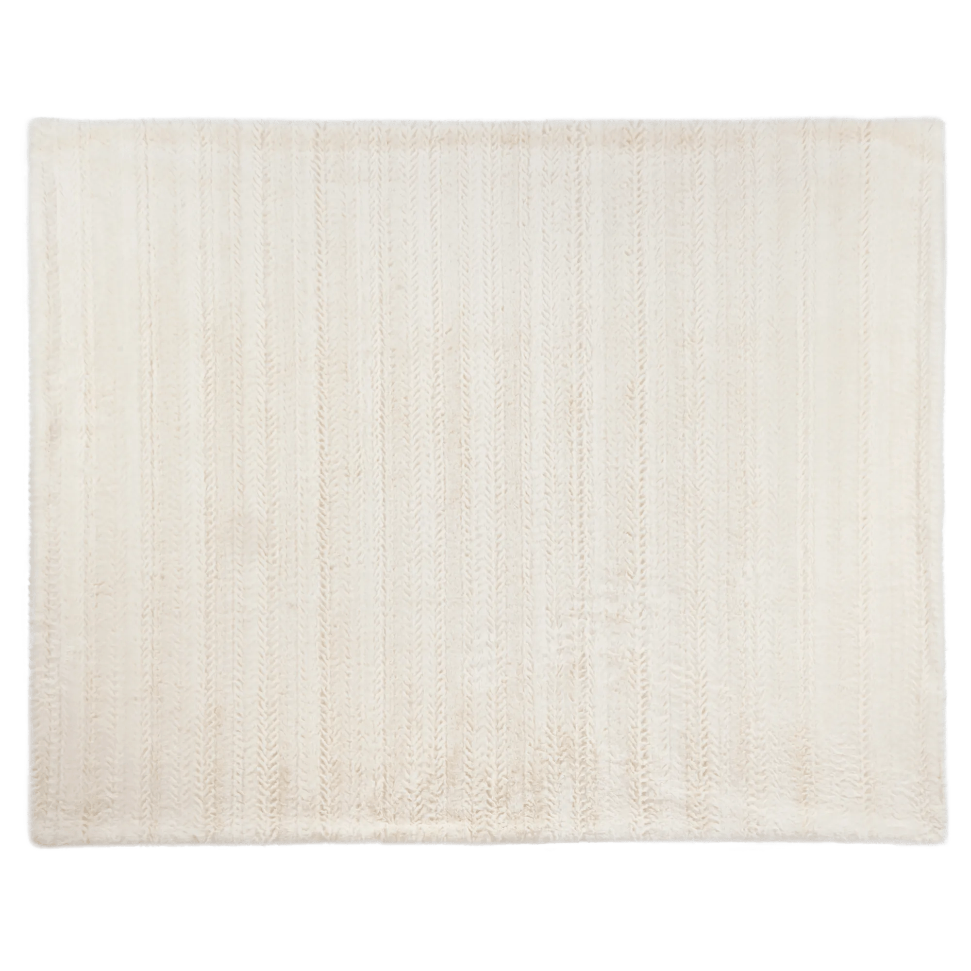 Off White Ellyn Faux Fur Throw