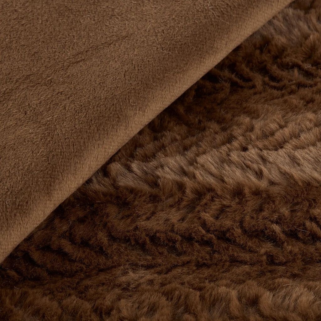 Brown Ellyn Faux Fur Throw