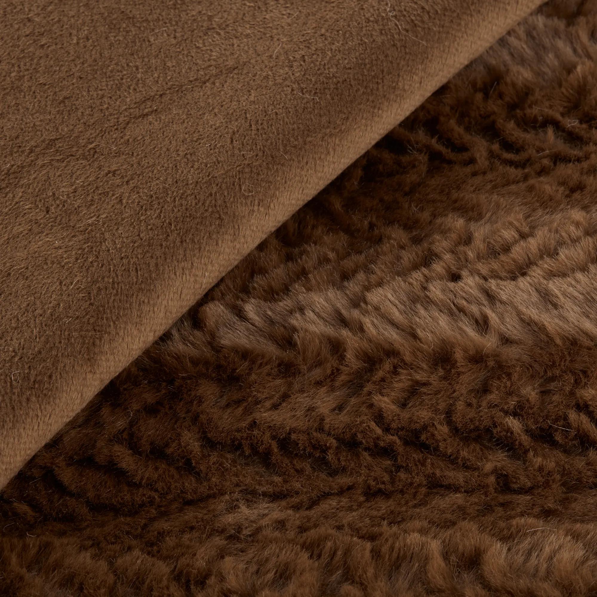 Brown Ellyn Faux Fur Throw
