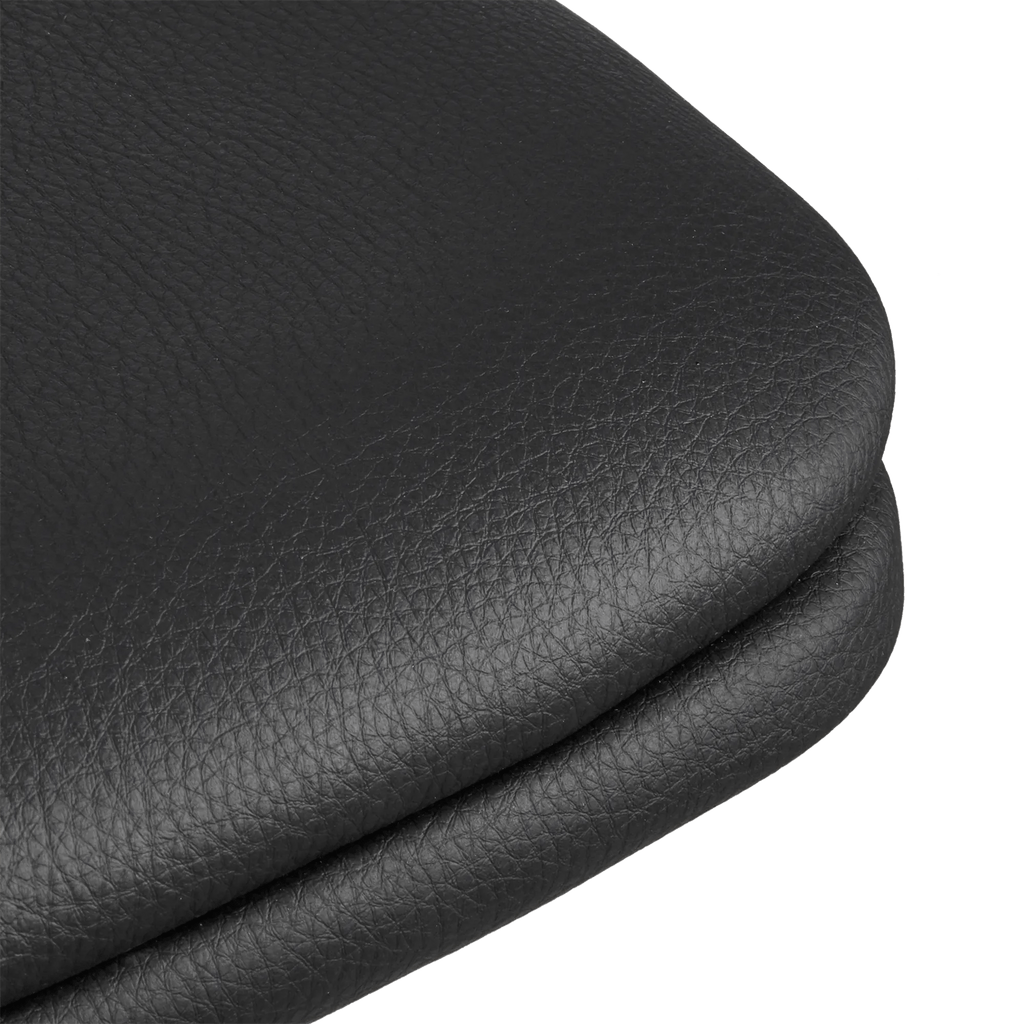 Black Faux Leather and Metal Bar Stool