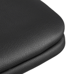 Black Faux Leather and Metal Bar Stool