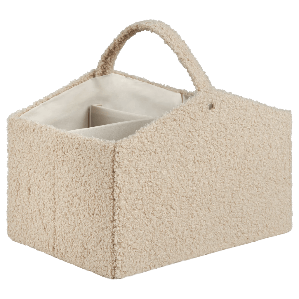 Boucle Fabric Diaper Caddy