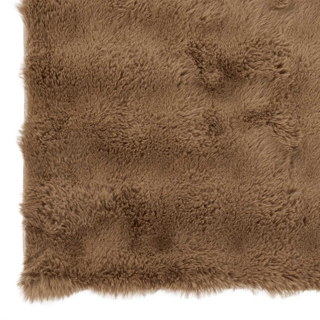 Brown Bubble Faux Fur Rug