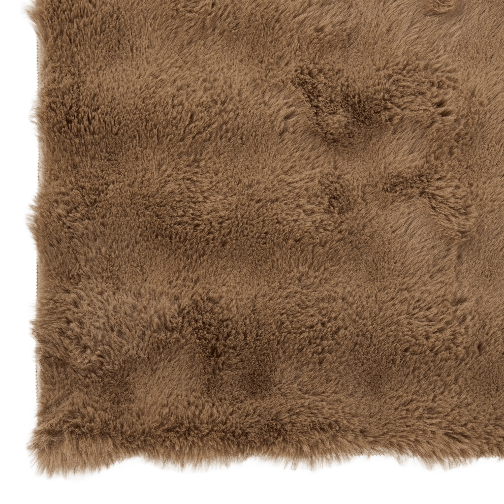 Brown Bubble Faux Fur Rug