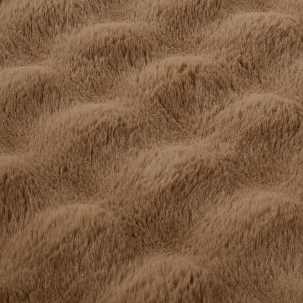 Brown Bubble Faux Fur Rug
