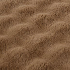Brown Bubble Faux Fur Rug