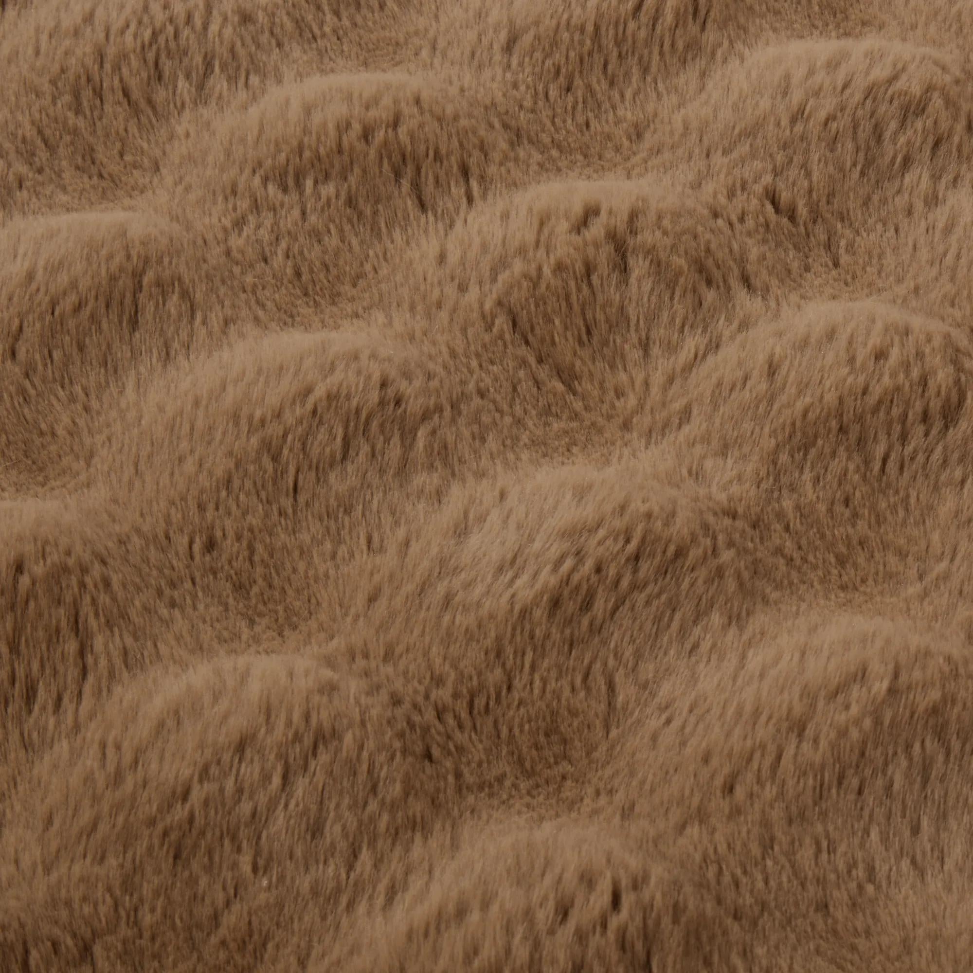 Brown Bubble Faux Fur Rug