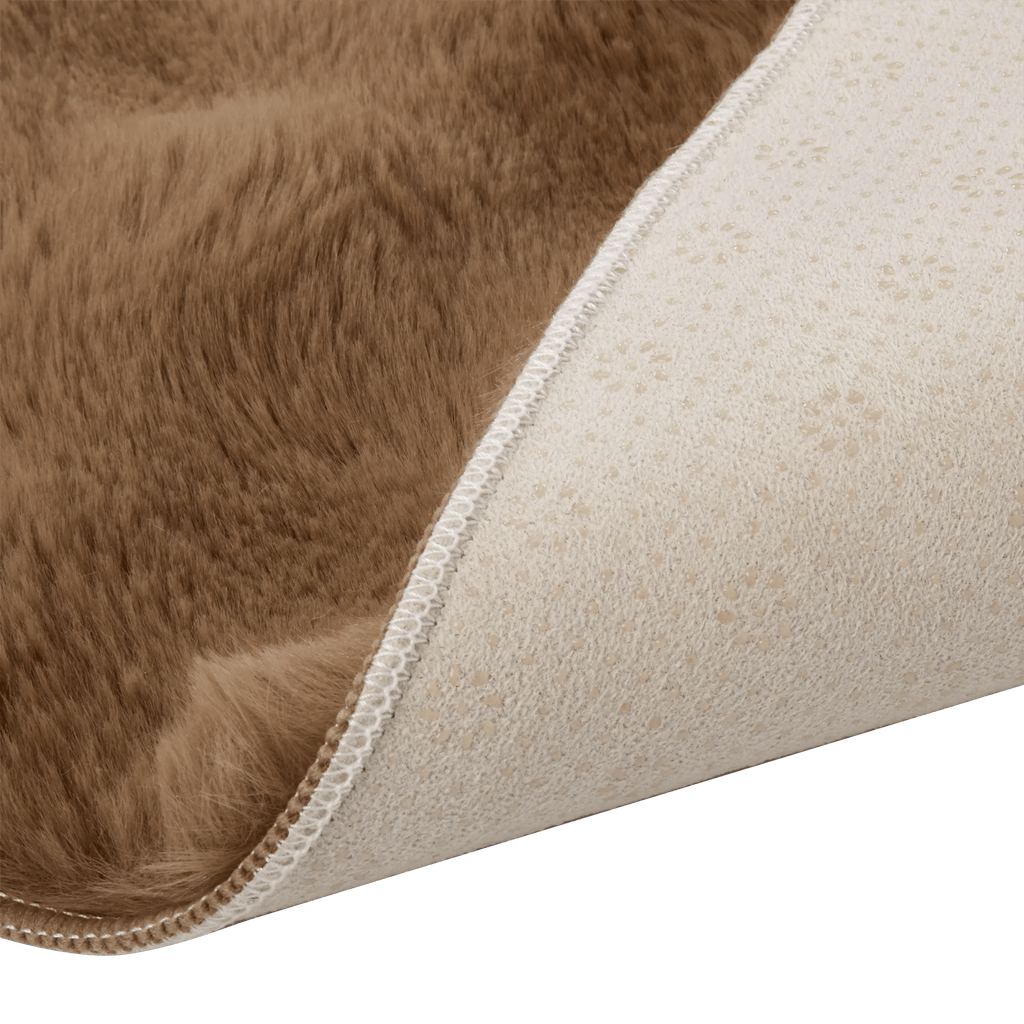 Brown Bubble Faux Fur Rug