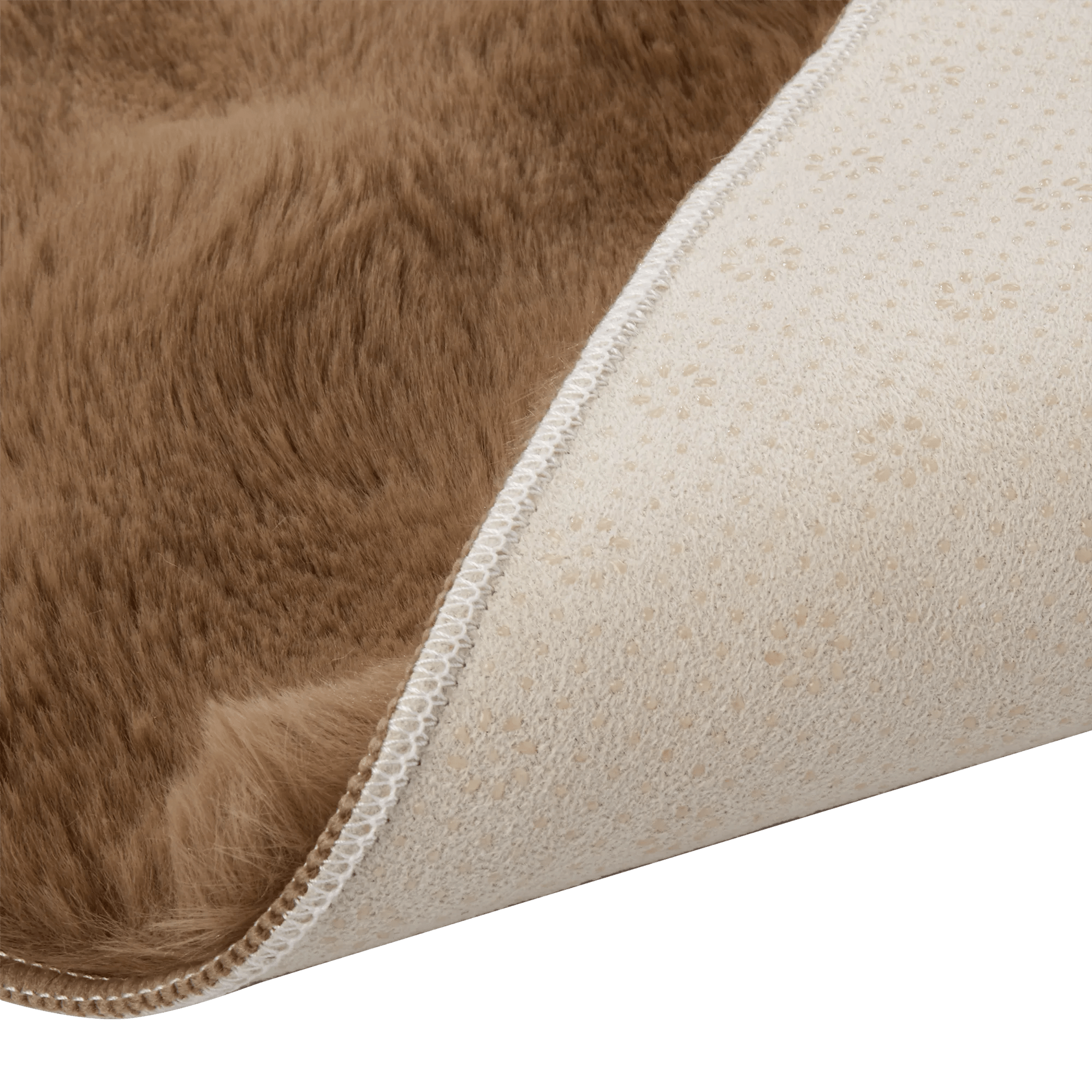 Brown Bubble Faux Fur Rug