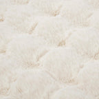Cream Bubble Faux Fur Rug