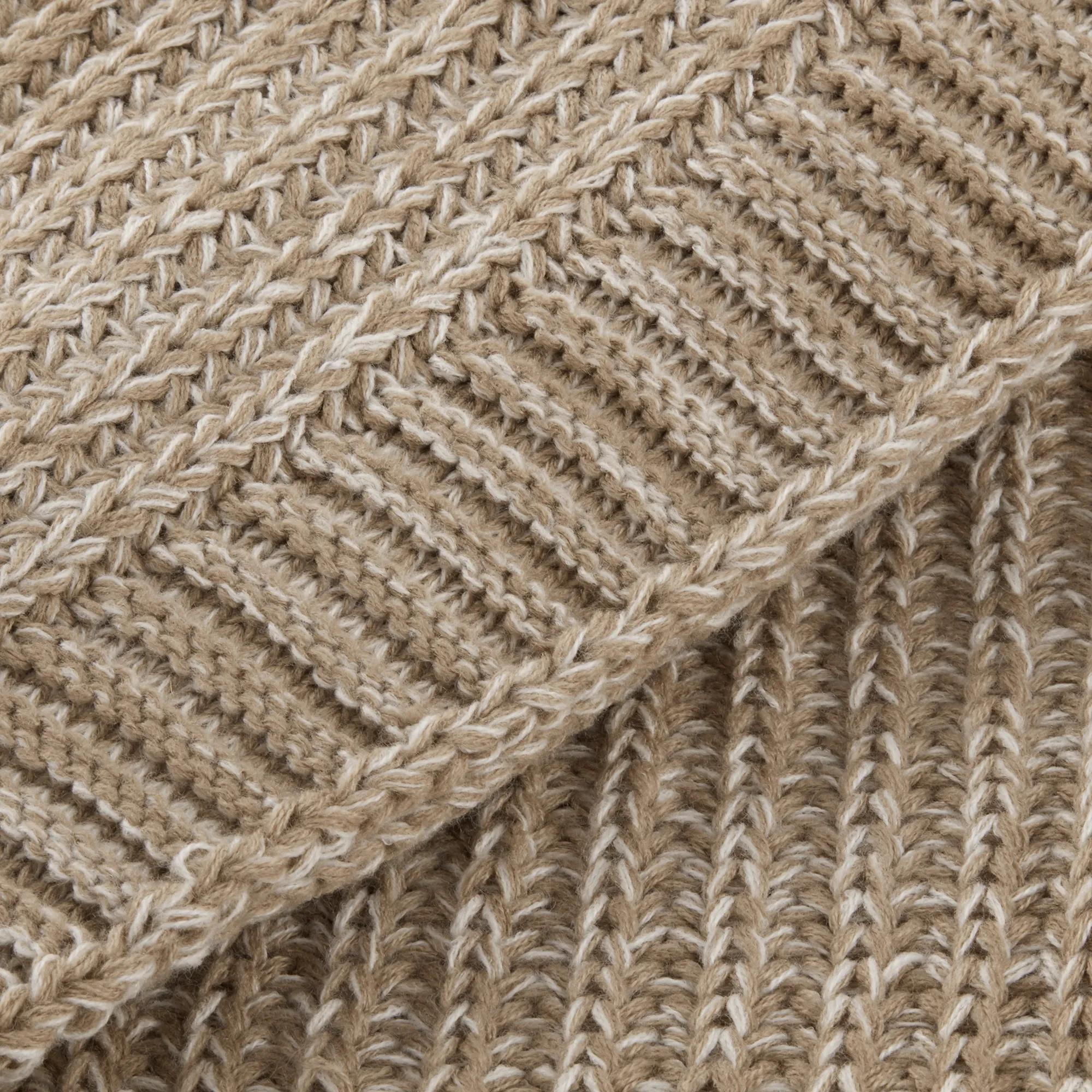 Taupe Ribba Throw