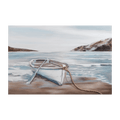 Canoe On The Shore Oil Painted Canvas