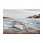 Canoe On The Shore Oil Painted Canvas