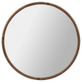 Round Wood Frame Mirror