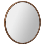 Round Wood Frame Mirror
