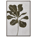Green Leaves Framed Canvas