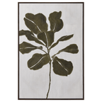 Green Leaves Framed Canvas