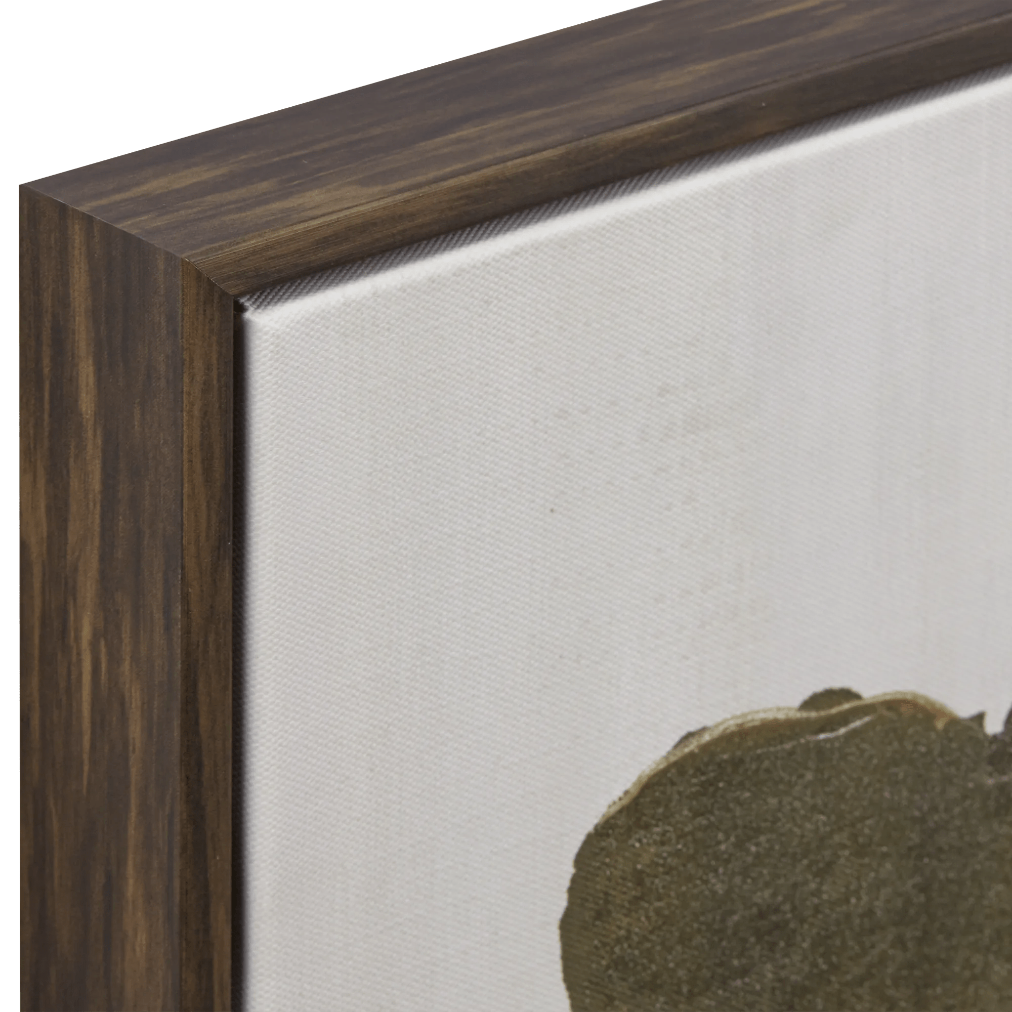 Green Leaves Framed Canvas