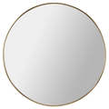 Round Gold Aluminum Frame Mirror