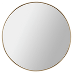 Round Gold Aluminum Frame Mirror