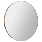 Round Gold Aluminum Frame Mirror