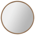 Round Mirror with Natural Frame