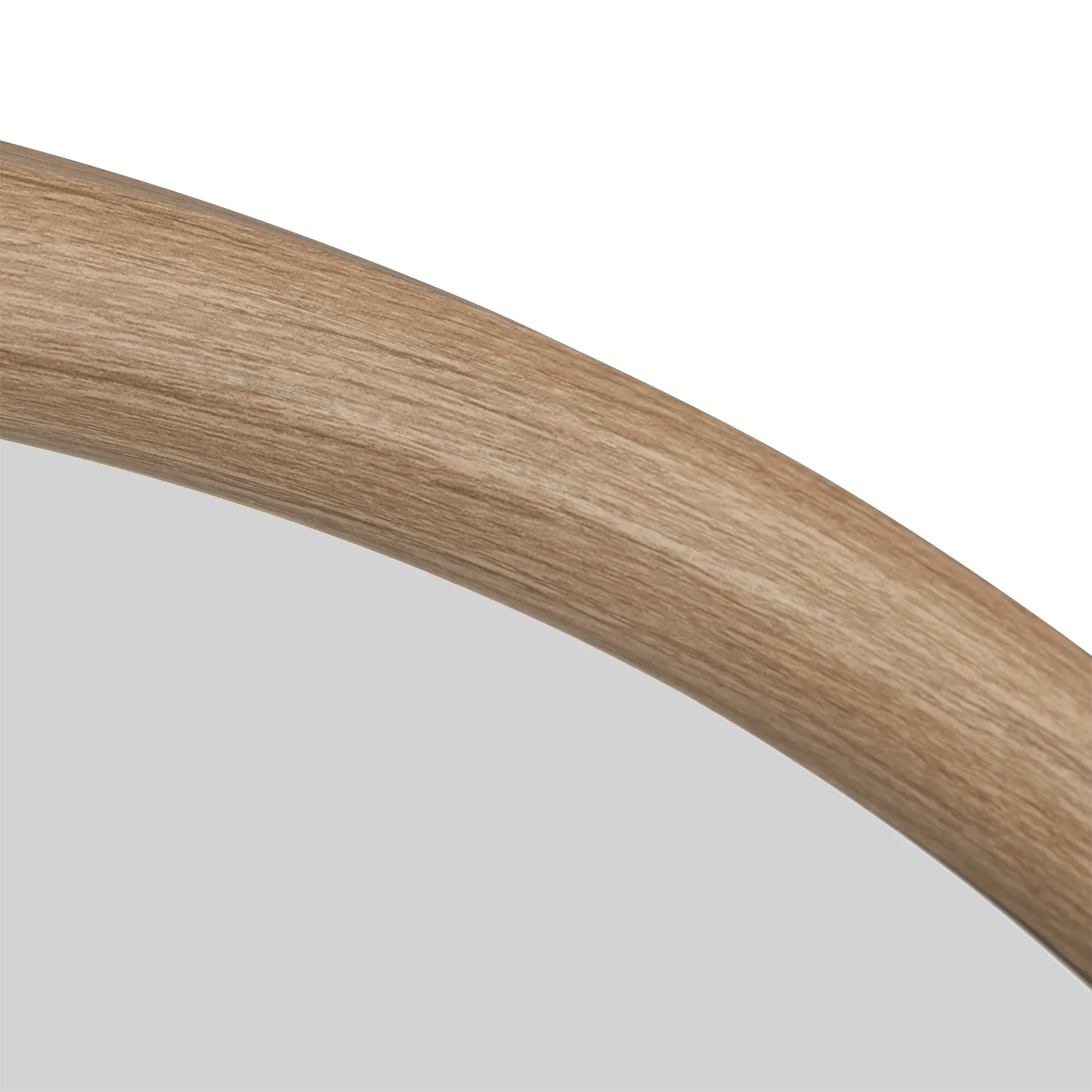 Round Mirror with Natural Frame