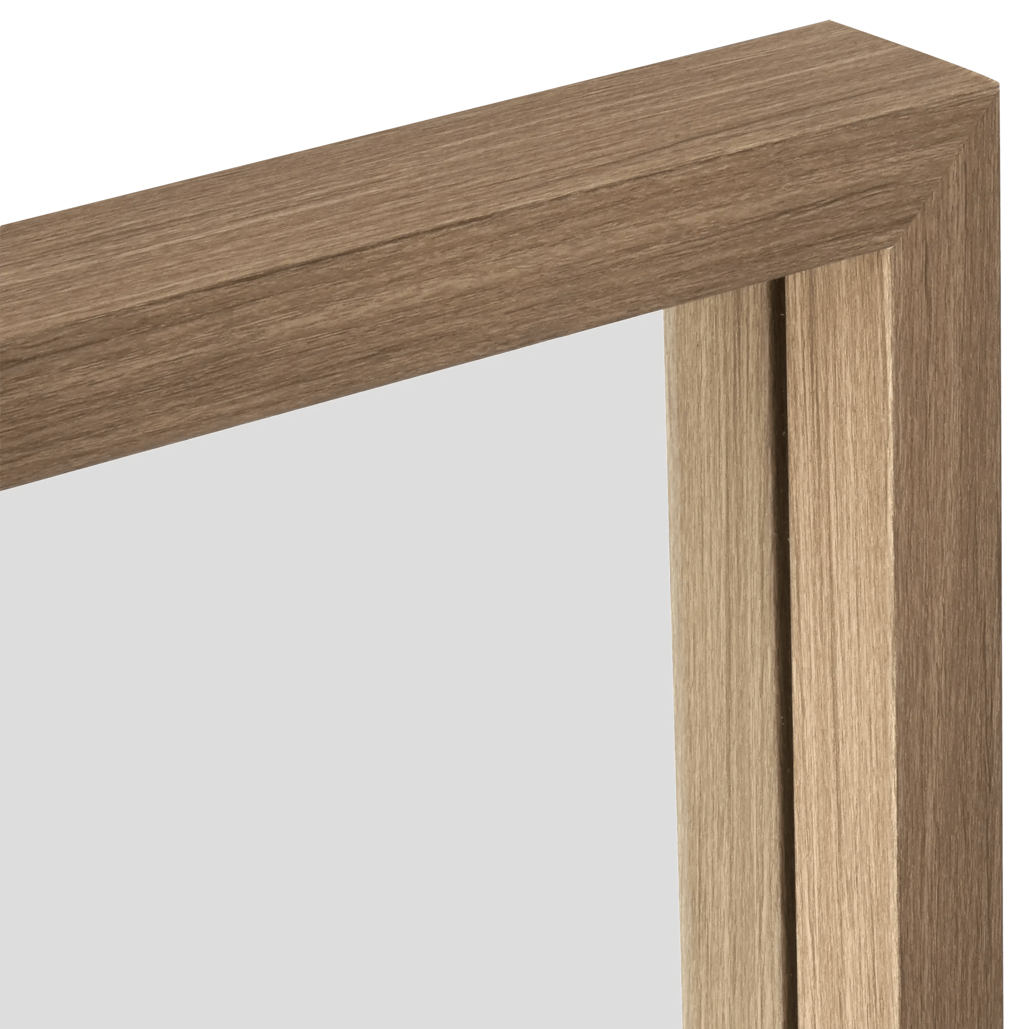 Full-Size Mirror with Wood Frame