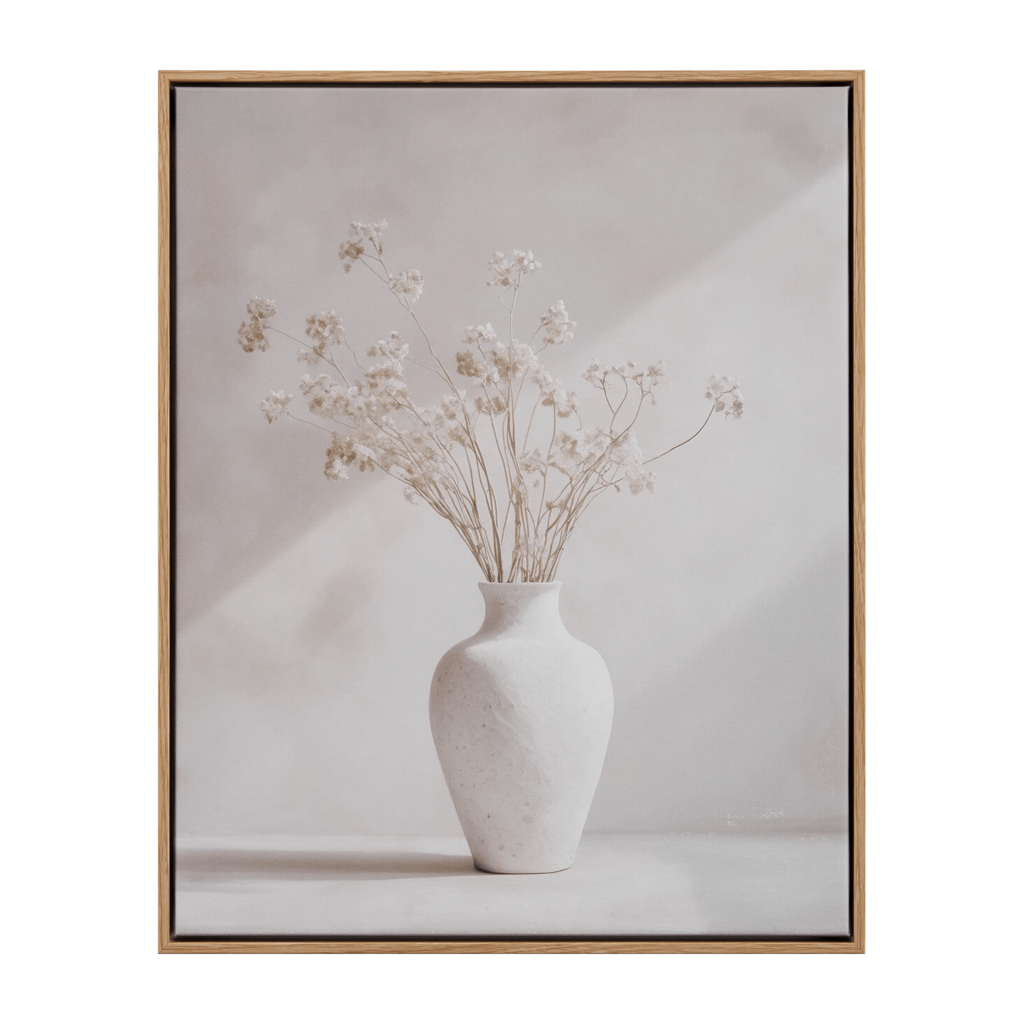 Stems in White Vase Framed Canvas