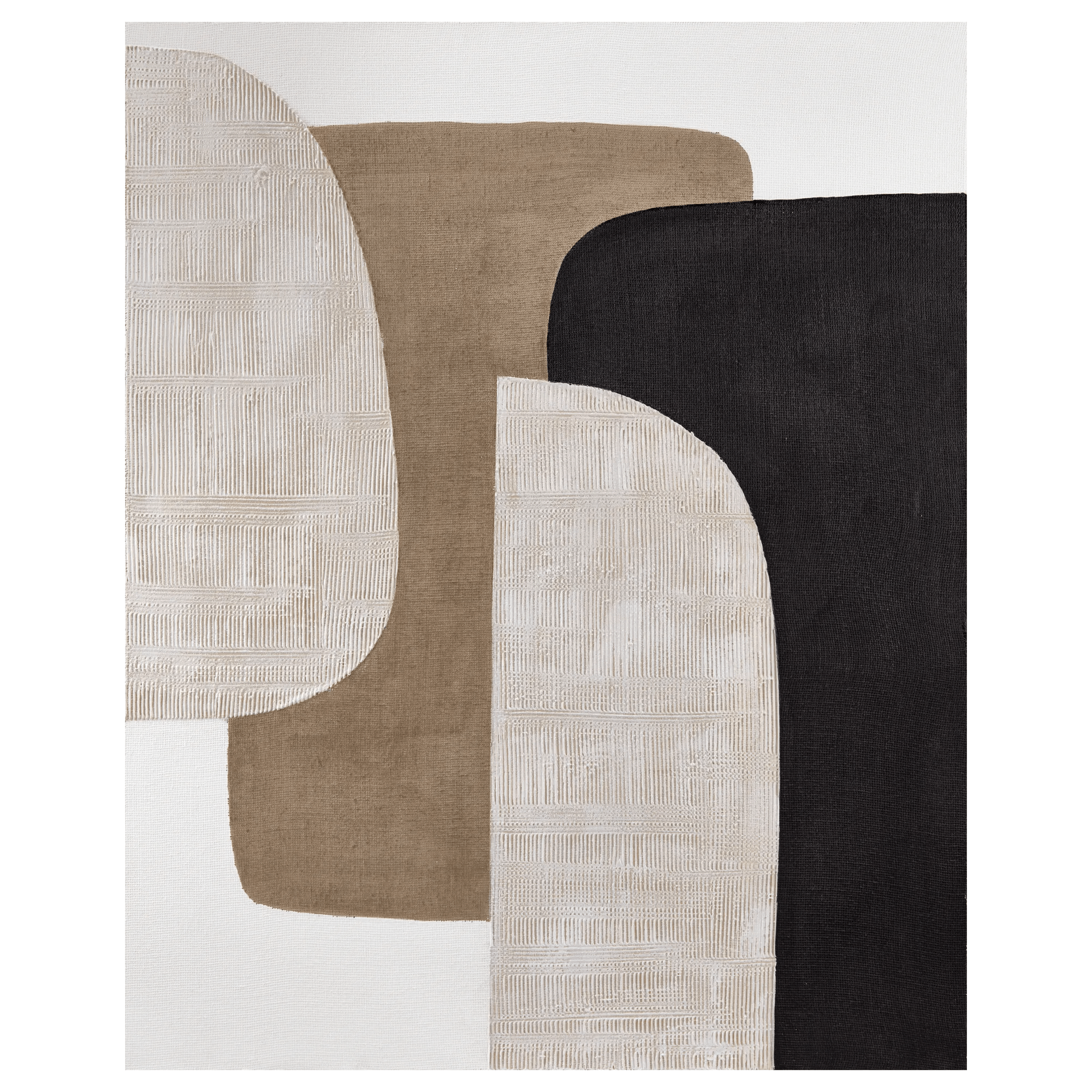 Neutral Color Block Oil Painting