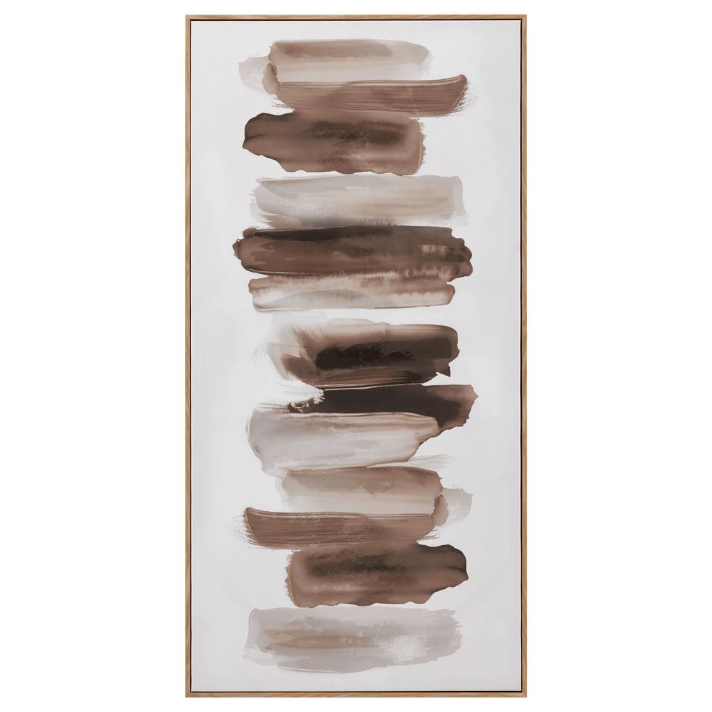 Brown Strokes Framed Art