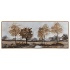 Gel-Embellished Landscape Framed Art