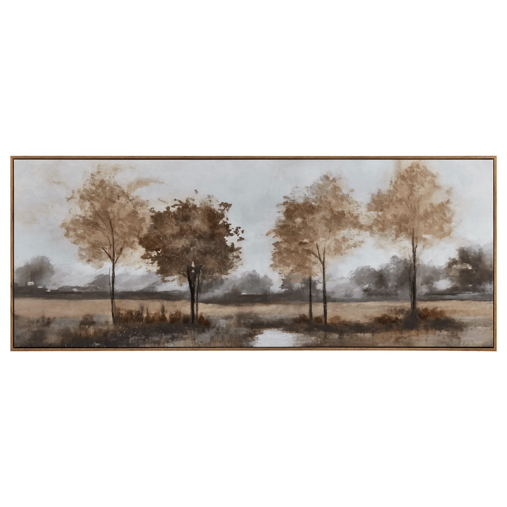 Gel-Embellished Landscape Framed Art