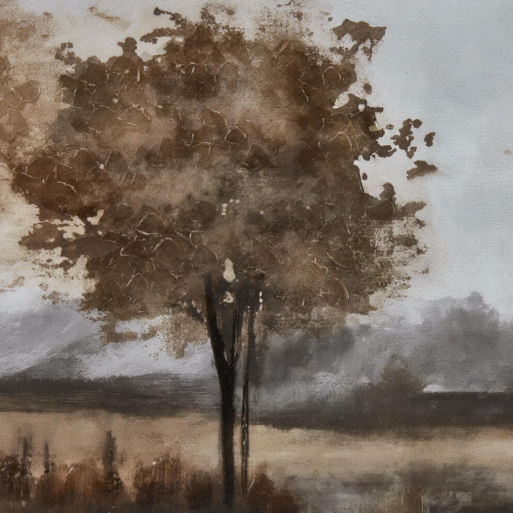 Gel-Embellished Landscape Framed Art