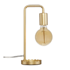 Gold Table Lamp With Scalloped Base