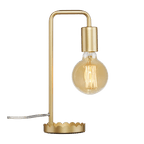 Gold Table Lamp With Scalloped Base