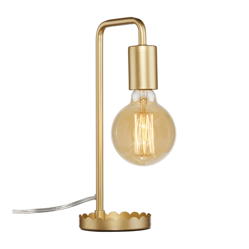 Gold Table Lamp With Scalloped Base