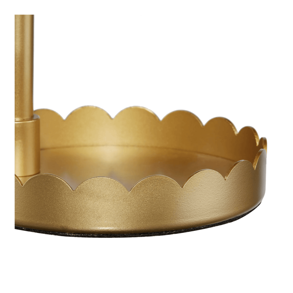 Gold Table Lamp With Scalloped Base