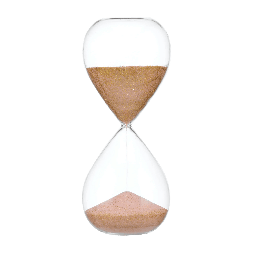 Hourglass with Pink and Gold Sand