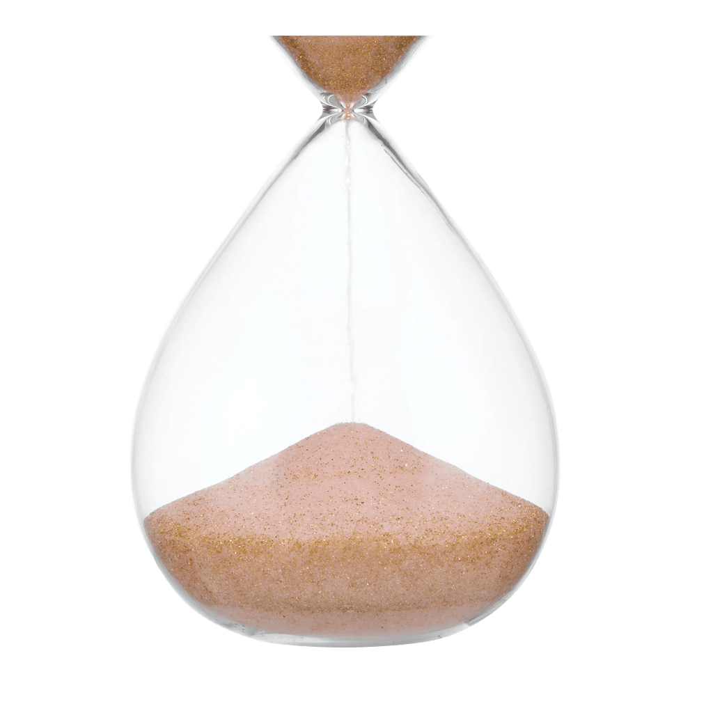 Hourglass with Pink and Gold Sand