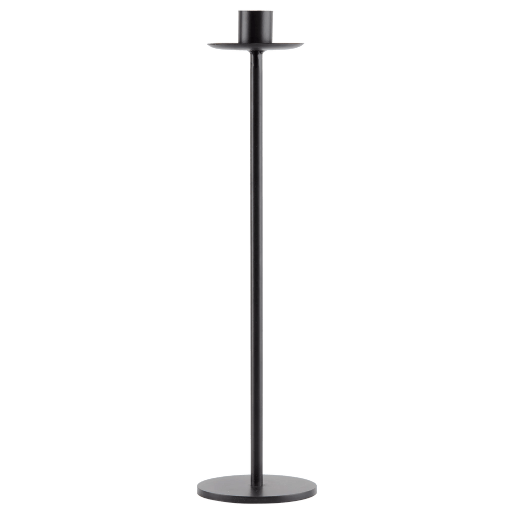 Tall Black Iron Taper Candle Holder