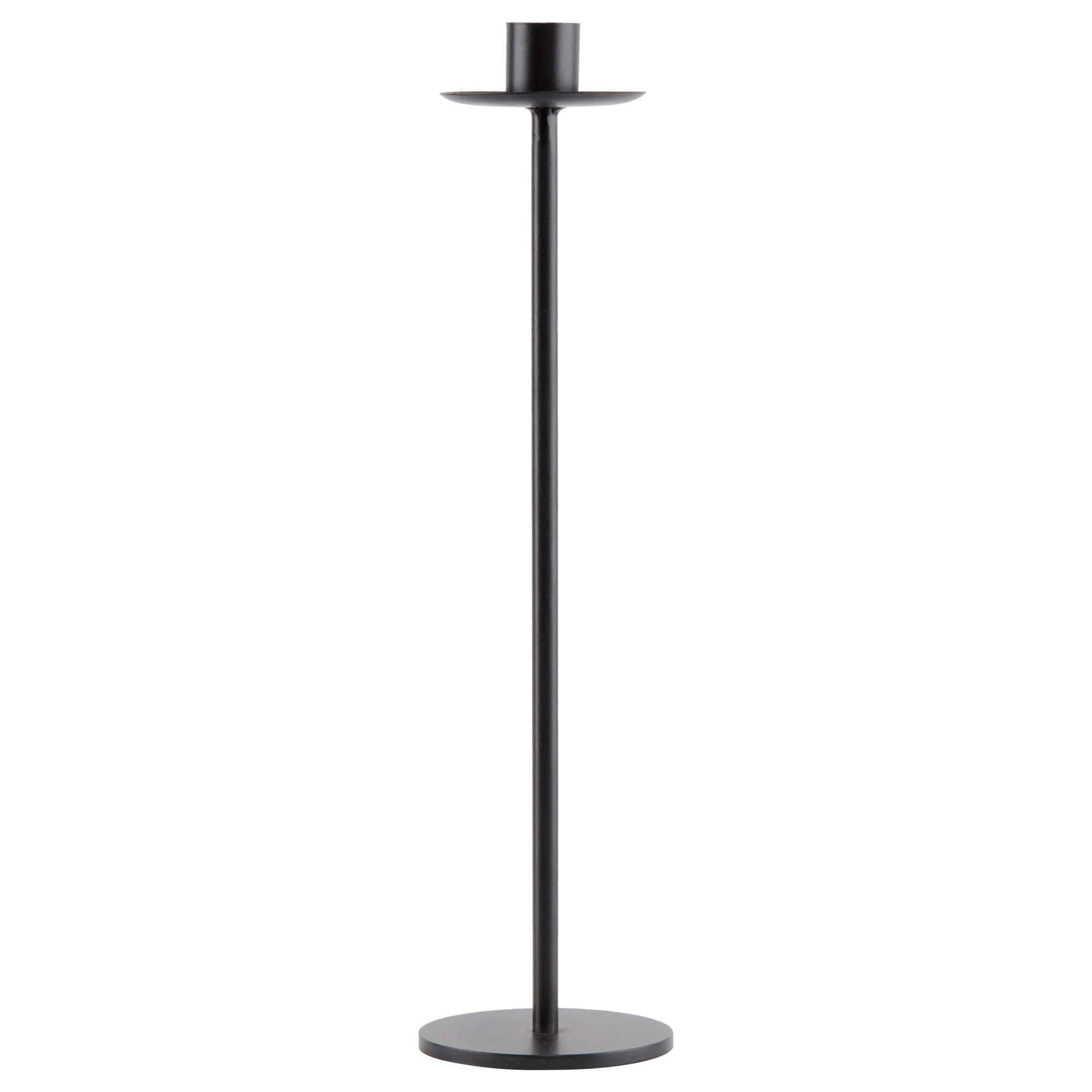 Tall Black Iron Taper Candle Holder