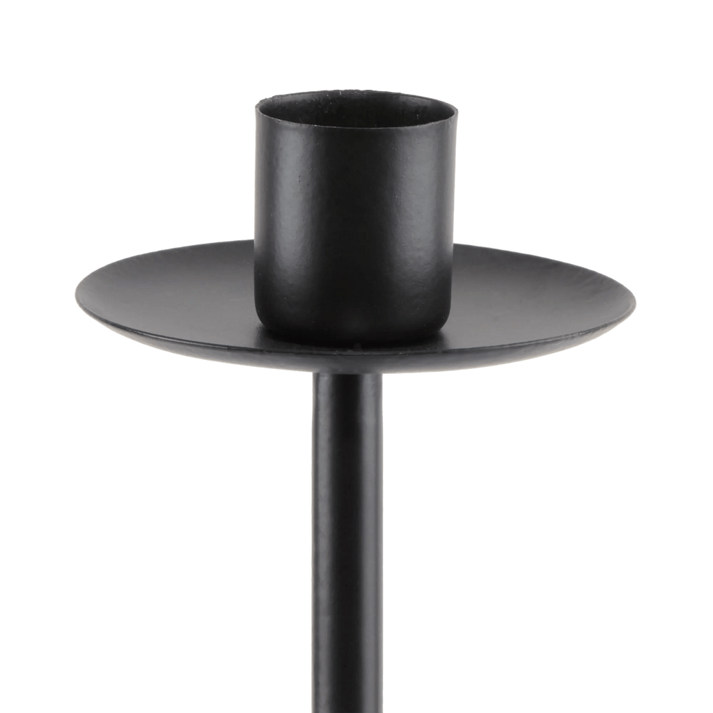 Medium Black Iron Taper Candle Holder