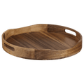 Round Acacia Wood Tray