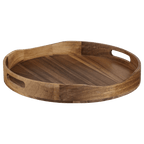 Round Acacia Wood Tray