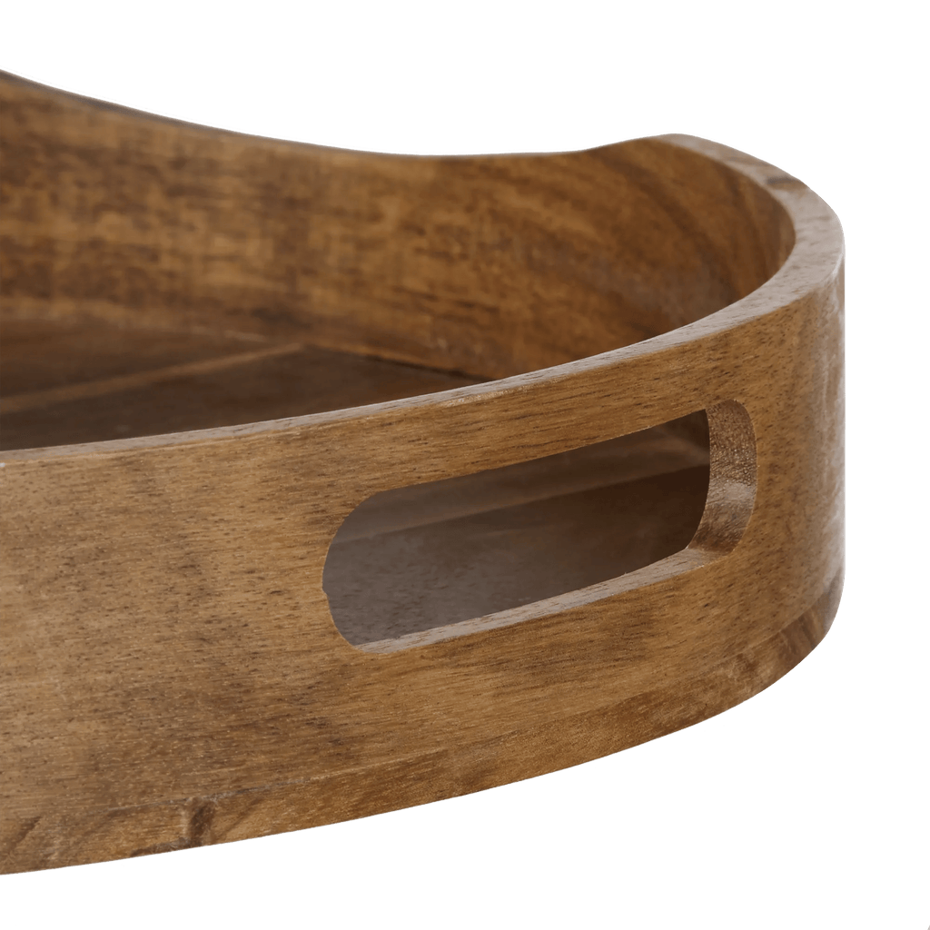 Round Acacia Wood Tray