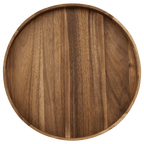 Round Acacia Wood Tray